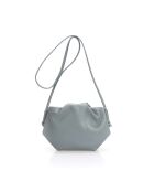 Borsa A Tracolla Renata Mineral Pelle Blu Minerale - 28x7x20 cm