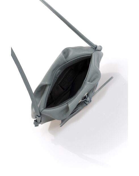 Borsa A Tracolla Renata Mineral Pelle Blu Minerale - 28x7x20 cm