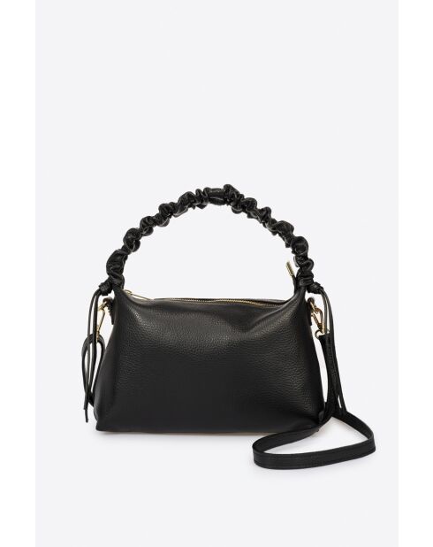Aspen Schultertasche aus schwarzem Leder - 29x6x18 cm