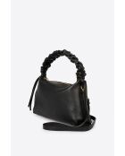Aspen Schultertasche aus schwarzem Leder - 29x6x18 cm
