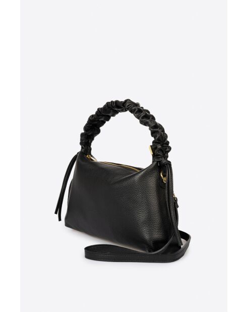 Aspen Schultertasche aus schwarzem Leder - 29x6x18 cm
