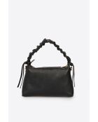 Aspen Schultertasche aus schwarzem Leder - 29x6x18 cm