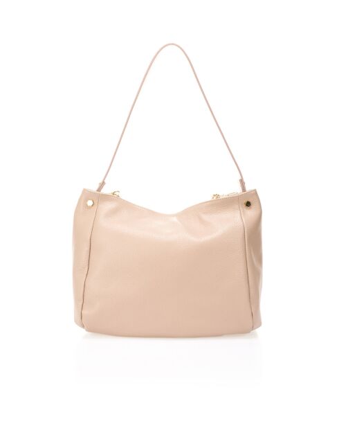 Borsa a tracolla Serena in pelle color cipria - 35x16x26 cm