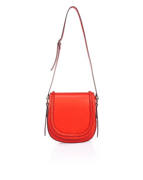 Bolso de hombro de piel roja 2810 - 25 x9x26 cm