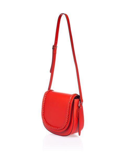 Bolso de hombro de piel roja 2810 - 25 x9x26 cm