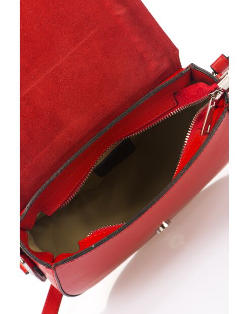 Bolso de hombro de piel roja 2810 - 25 x9x26 cm