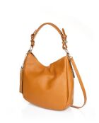 Bolso de hombro Rea de piel coñac - 36x10x26 cm