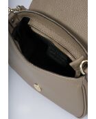 Borsa a tracolla Syla Taupe in pelle - 21x11x18 cm