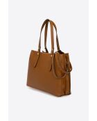 Bandolera Bianca de piel coñac - 30x11x23 cm