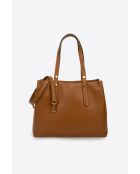 Bandolera Bianca de piel coñac - 30x11x23 cm