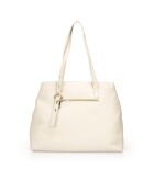 7569 Beige leren schoudertas - 38x16x31 cm