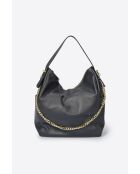 Borsa a tracolla Mora in pelle blu - 43x17x29 cm