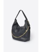 Borsa a tracolla Mora in pelle blu - 43x17x29 cm