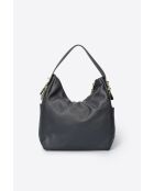 Borsa a tracolla Mora in pelle blu - 43x17x29 cm