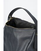 Borsa a tracolla Mora in pelle blu - 43x17x29 cm
