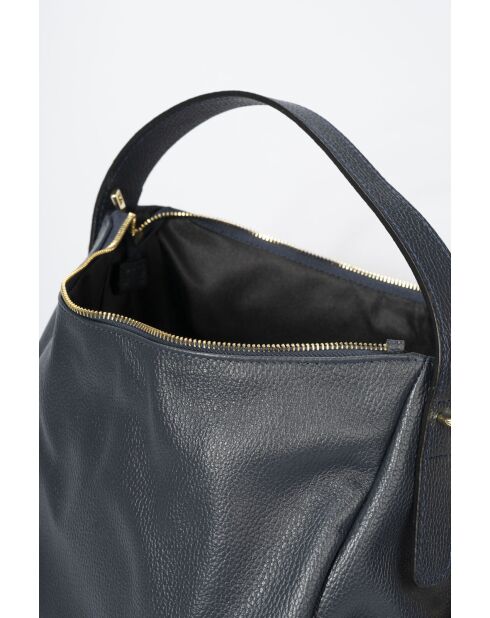 Borsa a tracolla Mora in pelle blu - 43x17x29 cm