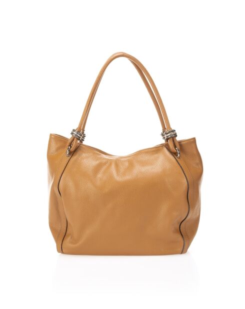 Bolso de hombro Vinnie de piel coñac - 32x14x28 cm