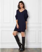 Pull en Laine mélangée Csepreg marine