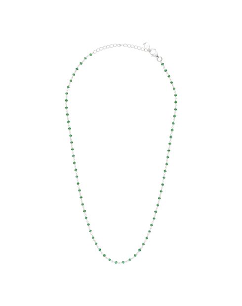 Collier en Argent et verre vert