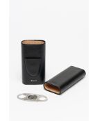 portasigari in pelle nera