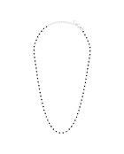 Collier en Argent et verre noir