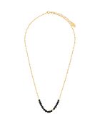 Collier en Acier doré et onyx noir