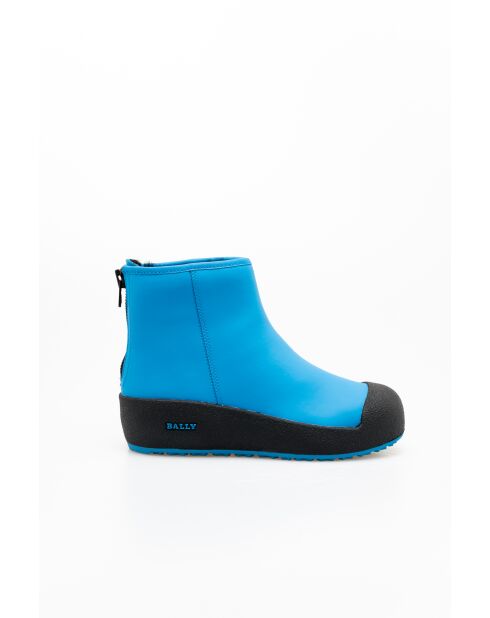 Bottines en cuir Julia bleus/noires