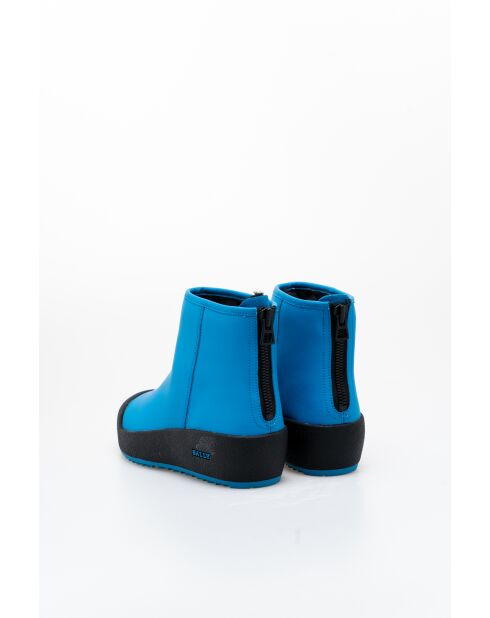 Bottines en cuir Julia bleus/noires