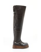 Stivali Irene in pelle marrone