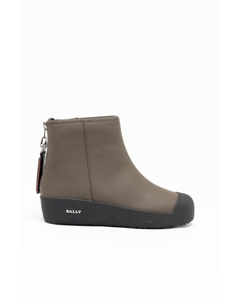 Botas de piel militares Lou verdes