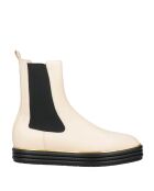 Stivali Alma in pelle off-white
