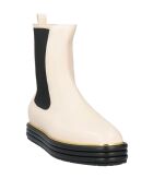 Stivali Alma in pelle off-white