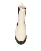 Stivali Alma in pelle off-white