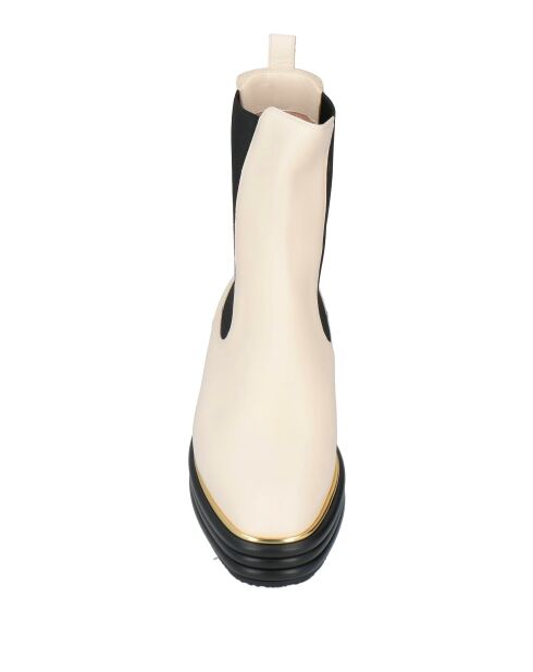 Stivali Alma in pelle off-white