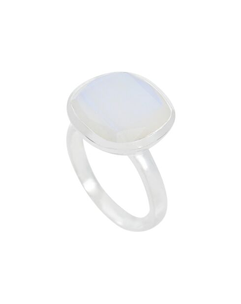 Bague en Argent et pierre rainbow