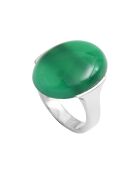 Anello in argento e pietra semipreziosa verde
