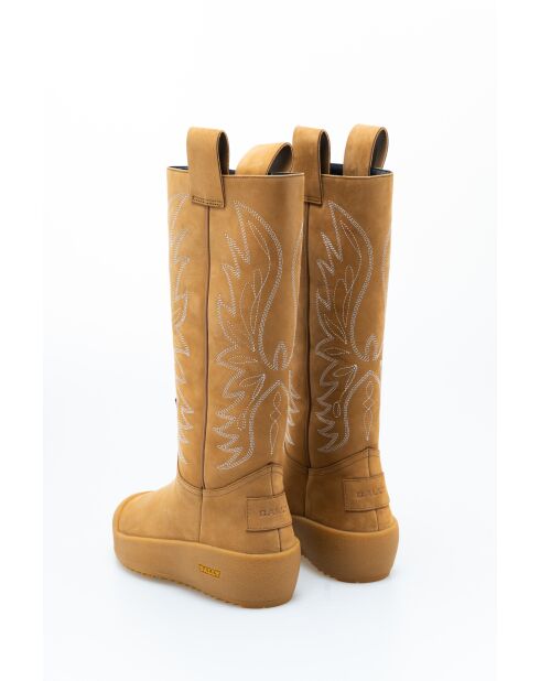 Stivali Montana in pelle cammello