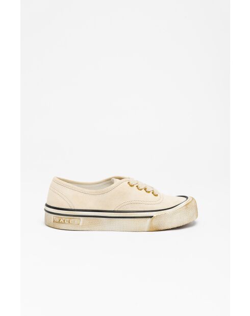 Baskets en cuir Maxine blanc cassé