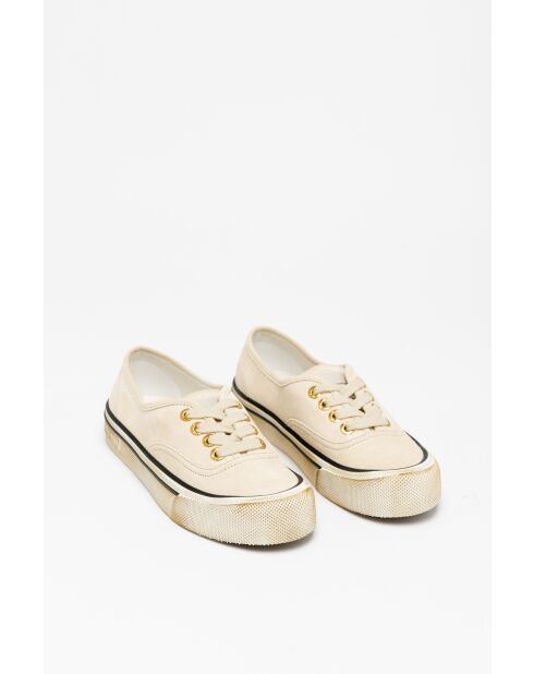 Baskets en cuir Maxine blanc cassé