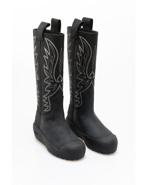 Stivali Montana neri in pelle