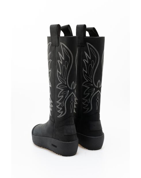 Stivali Montana neri in pelle