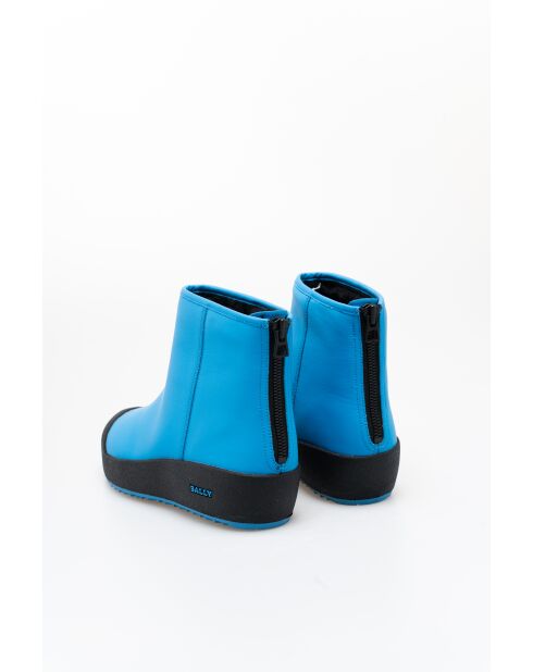 Botas de piel Adam azul/negras