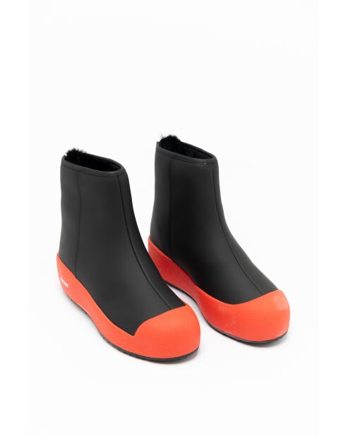 botas de piel Adam negro/naranja