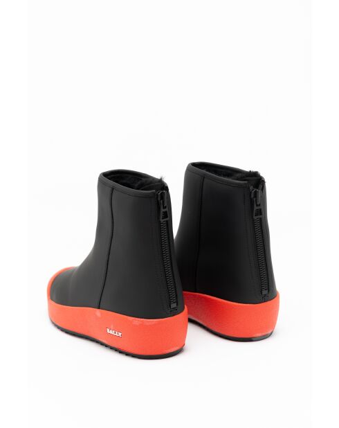 botas de piel Adam negro/naranja