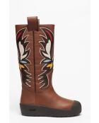 Stivali Luna in pelle marrone scuro