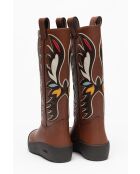 Stivali Luna in pelle marrone scuro