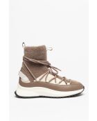 Baskets marron Alix taupes/blanc cassé