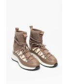 Baskets marron Alix taupes/blanc cassé