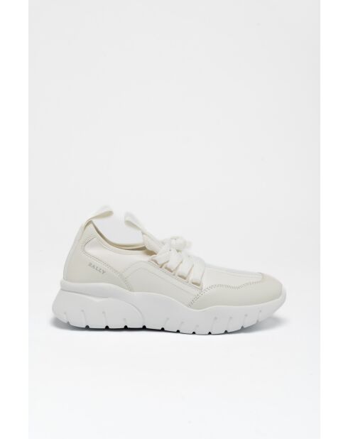 Baskets en cuir Daphné blanches