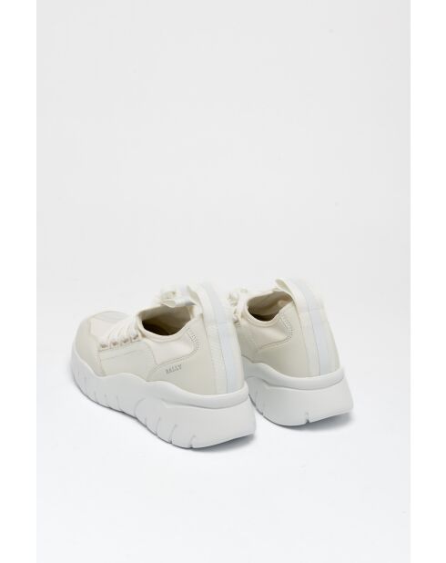 Baskets en cuir Daphné blanches